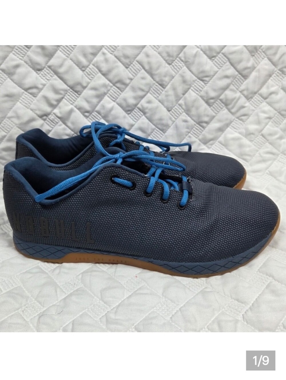 NoBull Outwork Trainers Sneakers Shoes Mens 13.5 Navy Blue Gum Sole Gym Workout